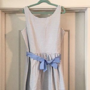 Ralph Lauren Girls Dress 16 blue / white NWT